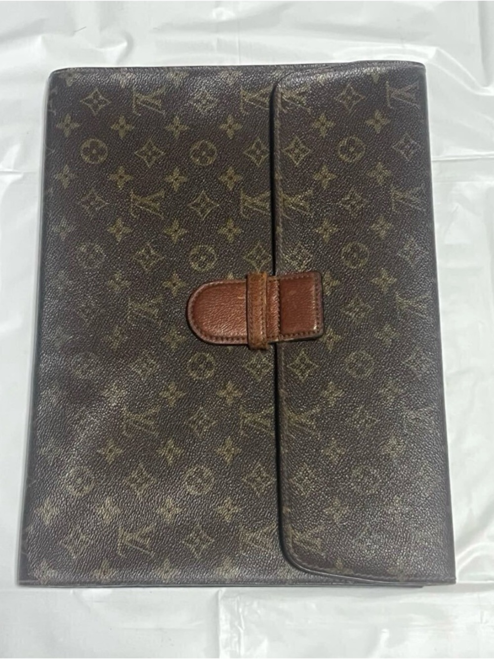 Louis Vuitton Monogram Document Holder in Brown and Tan